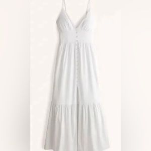 Abercrombie & Fitch white midi dress